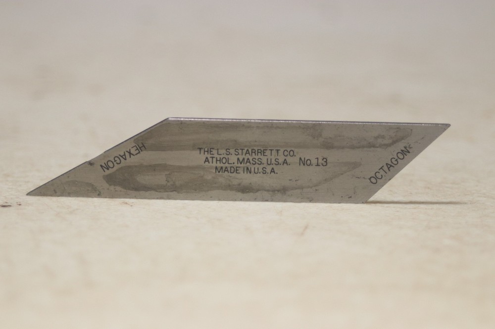 Starrett No.13 Hexagon Octagon Blade for Double Square