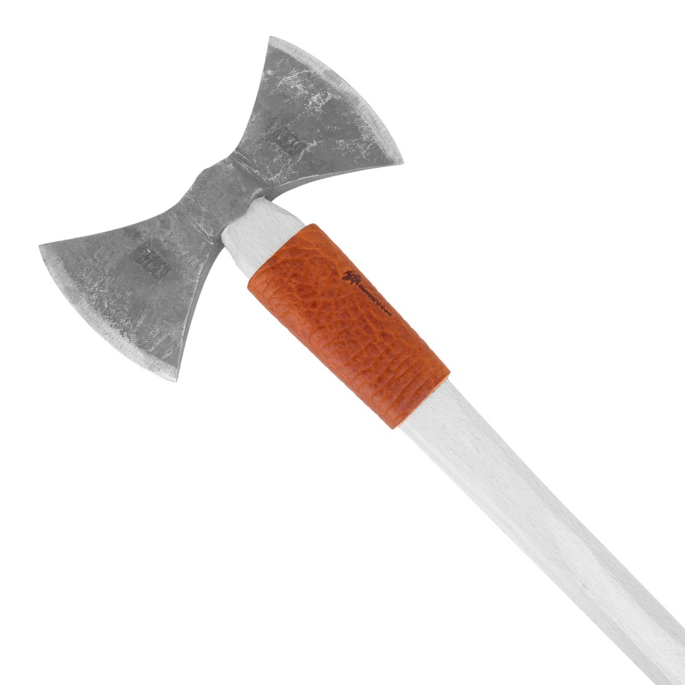 Brown Leather Double Bit Axe Guard Collar Camping Axe Handle Protector