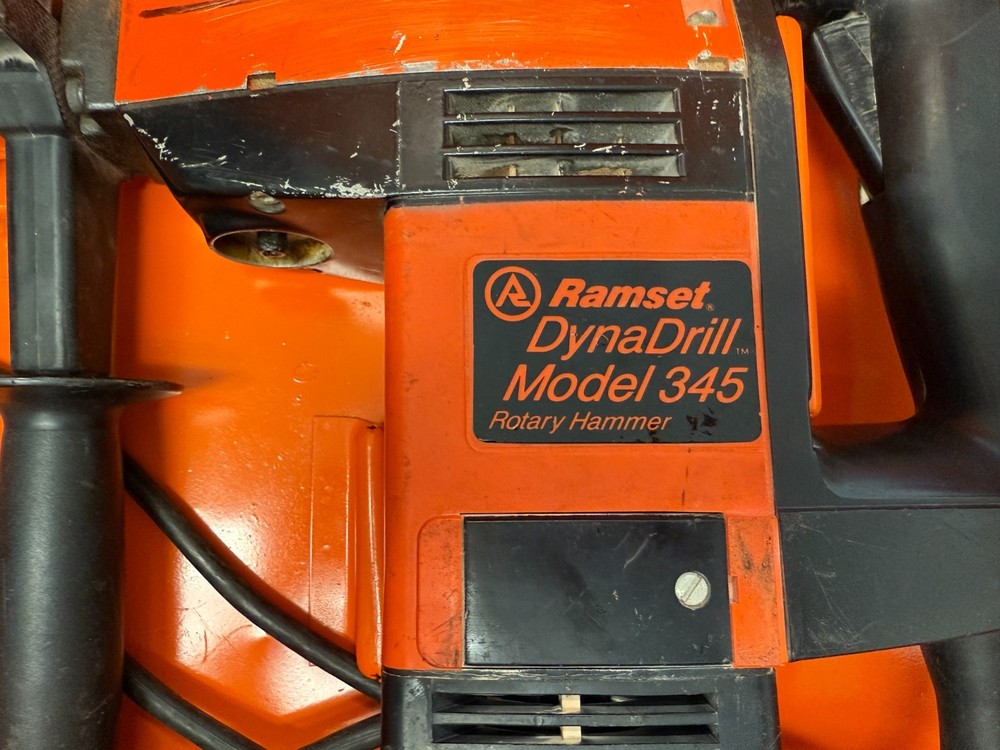Ramset DynaDrill Rotary Hammer Model 345 w/ Metal Case, Bits & Handle – Tested
