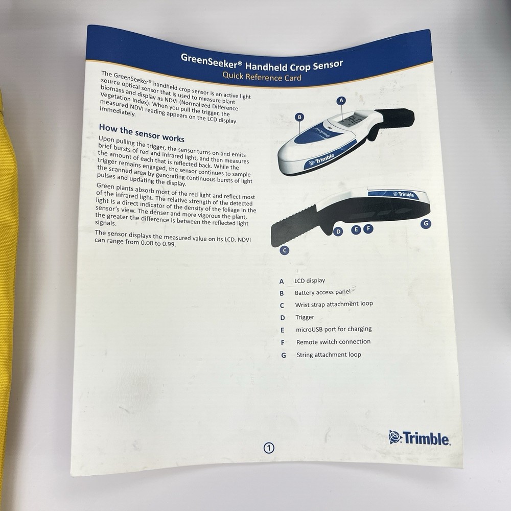 GreenSeeker HandHeld Trimble HCS-100 pn 91519-00