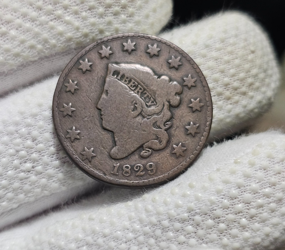 1829 Large Cent Medium Letters Reverse N.9 R.4 Rare Variety