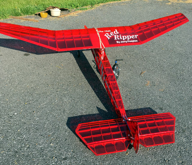 Plans "Red Ripper" Old Timer Vintage Free flight rc model airplane