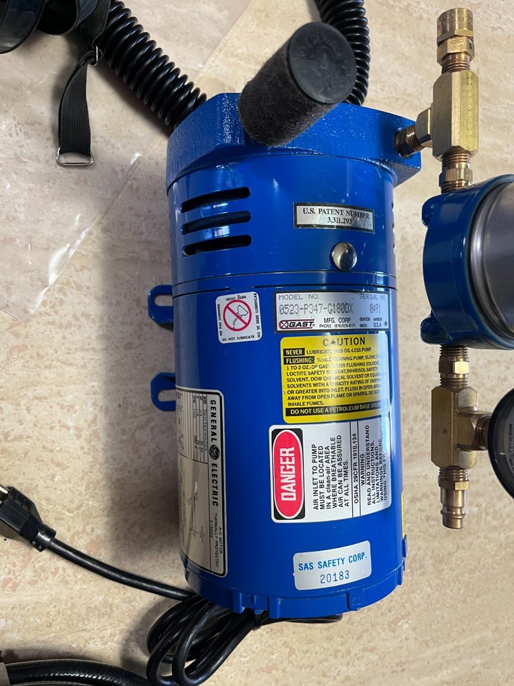 SAS Supplied Air Pump System 1/3 Hp and Half Mask