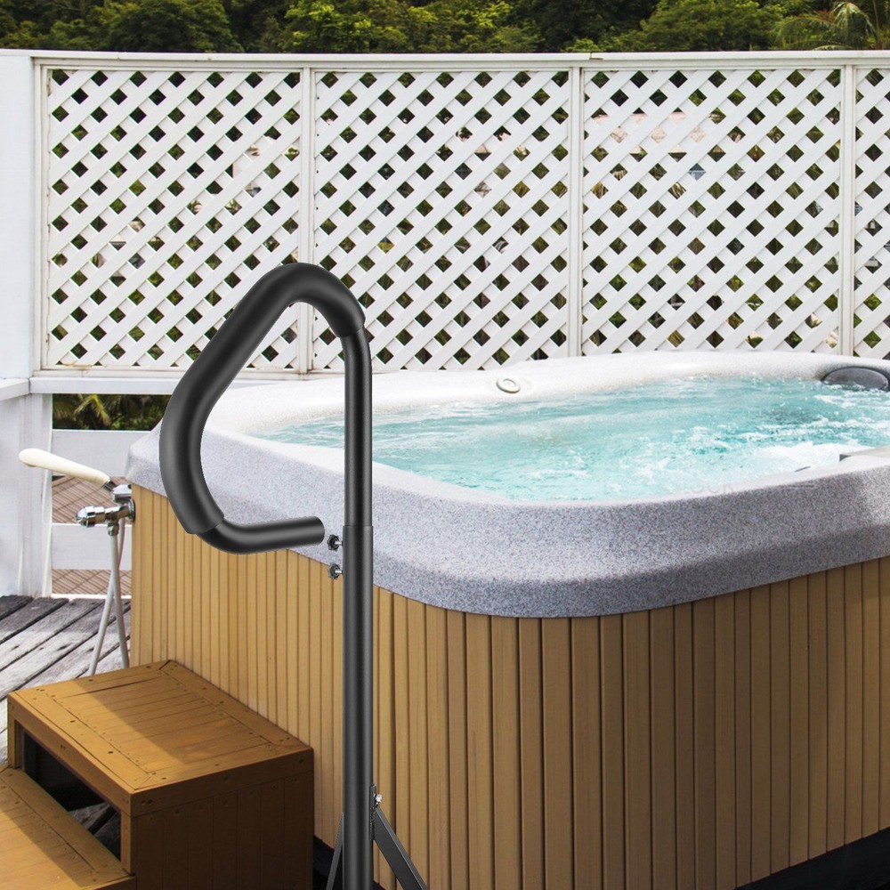Rust-proof Aluminum 360 Rotatable Spa Side Handrail w/ 35"-57" Adjustable Height