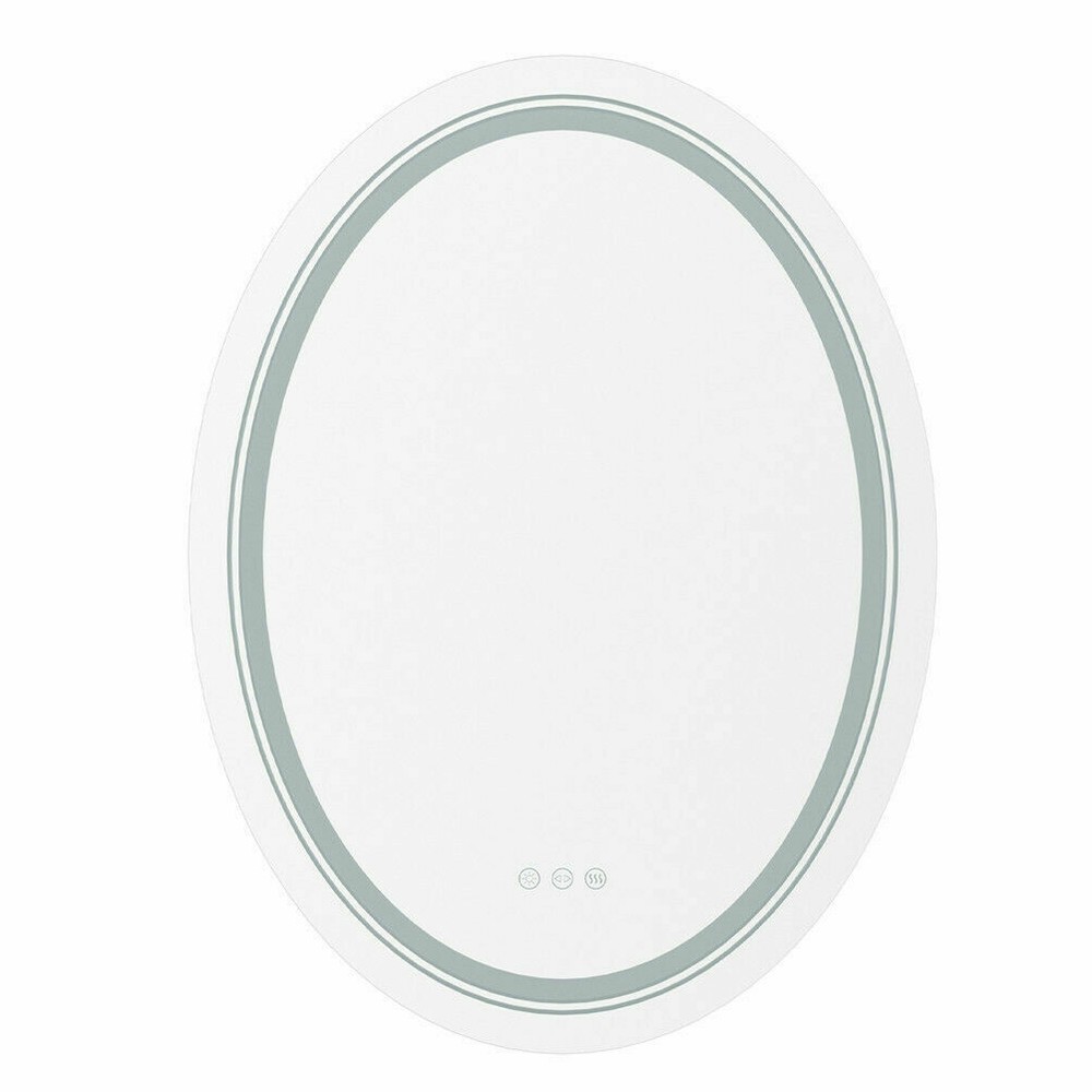 Bright LED Large Fogless Bathroom Vanity Mirror Oval Wall Lighted Makeup Mirror