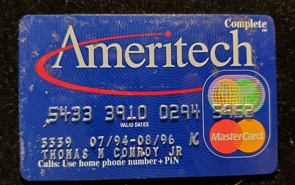 Aneritech Complete MasterCard credit card exp 1996 cc659