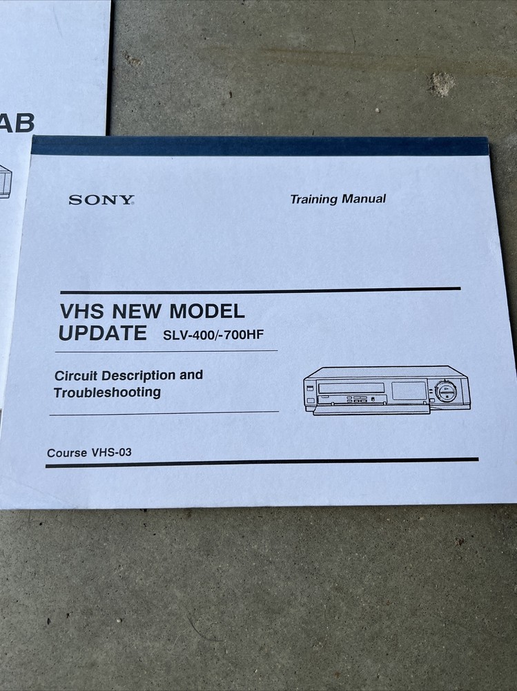Vintage Sony Training Manuals: VHS-03 Lab