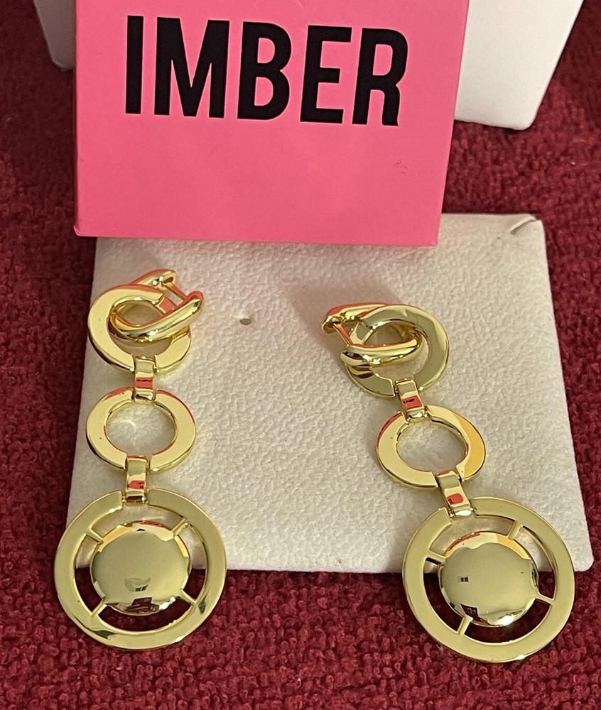 Imber Sterling Silver Gold Color Earring Set