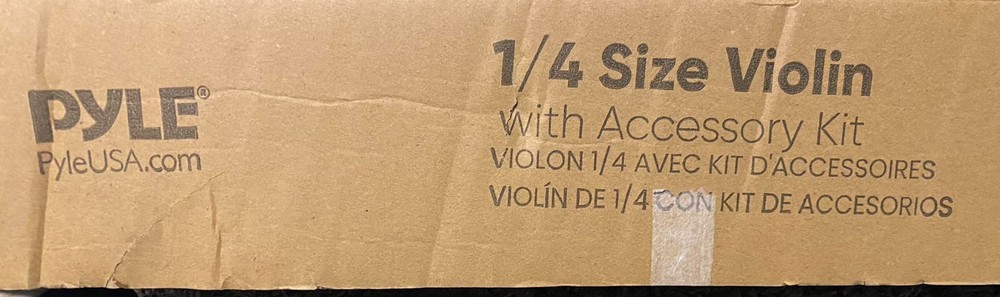 Pyle 1/4 Size Beginner Violin Starter Kit w/ Travel Case & Bow Extra Strings