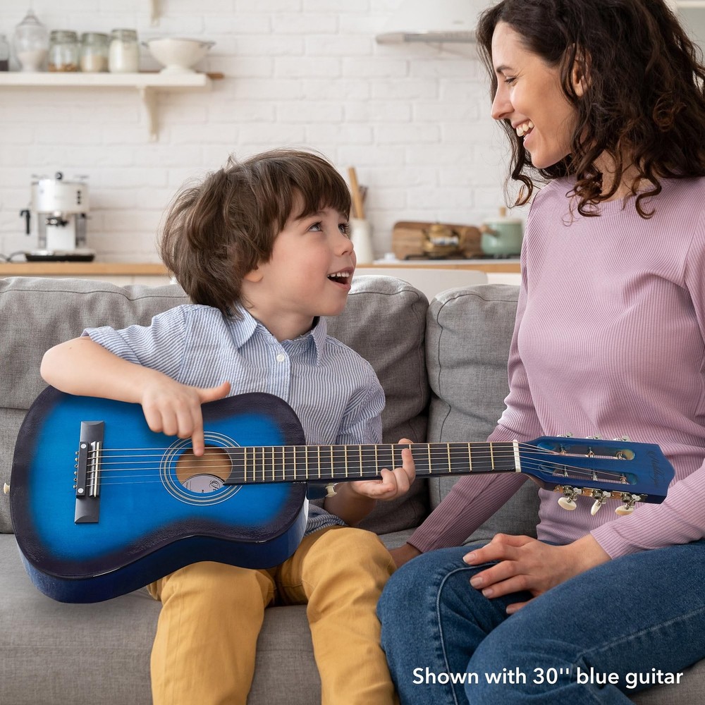 Ashthorpe 30-inch Beginner Acoustic Guitar Package (Black), Basic Starter Kit...