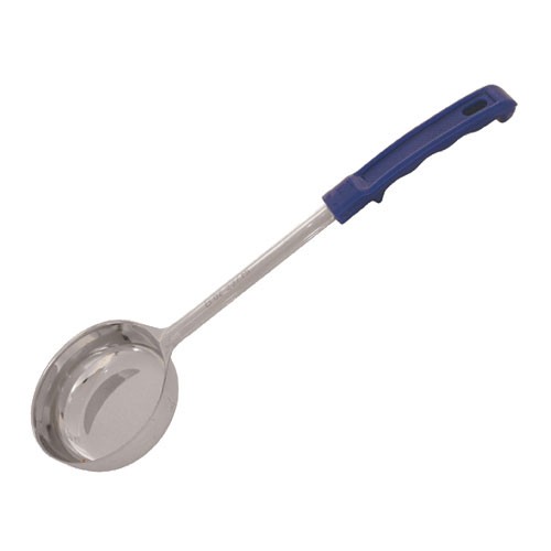 Winco FPS8 8 oz Blue Solid Portion Spoon