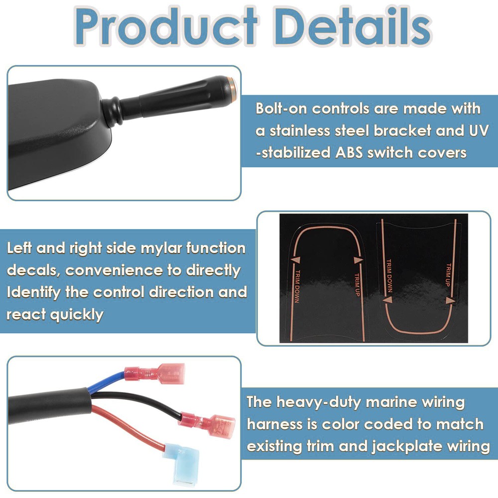 Blinker Trim Control System Single Switch PT1000-1P For Hydraulic Tilt Steering
