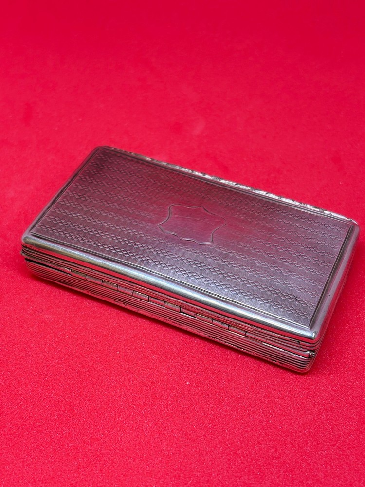 Heavy solid sterling silver antique snuff box 1840 79.5g 2.5OzT