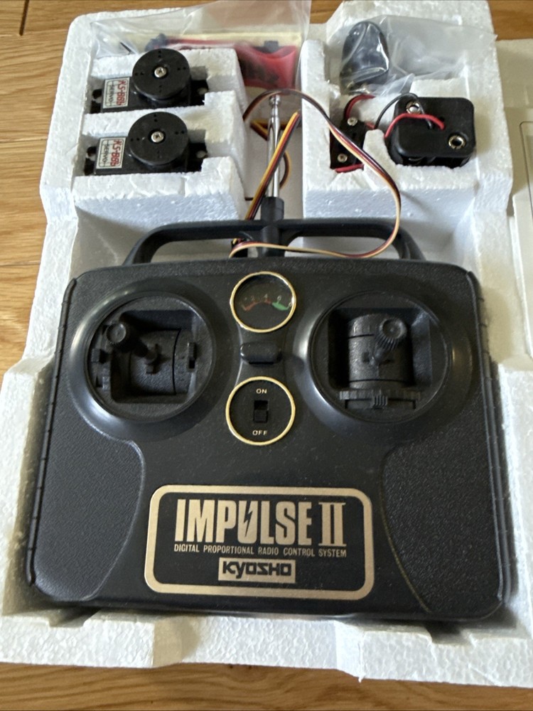 Kyosho Impulse II RC Transmitter w/ Box & Manual | Untested | 26.995 MHz