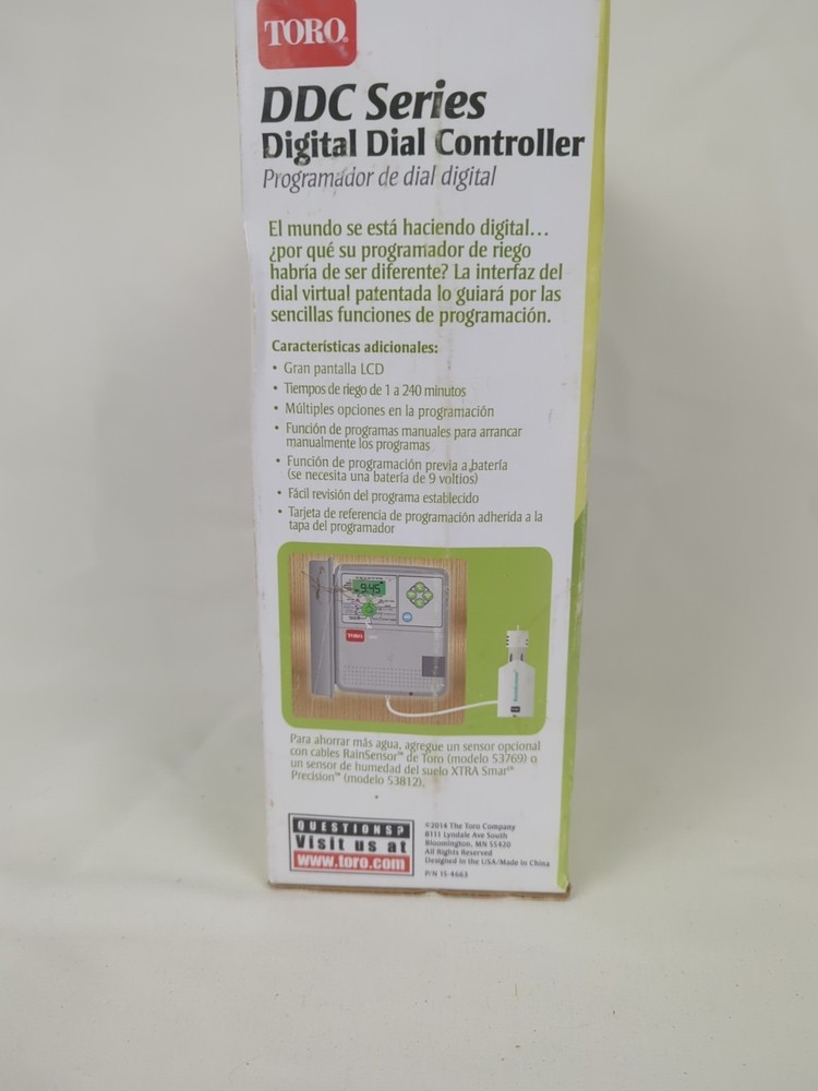 TORO 53808 DDC-8 ID OD Controller Timer Digital Dial 8 Zone Sprinkler Box