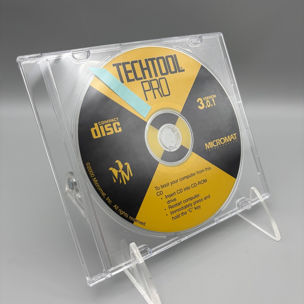 Vintage 2000 Micromat TechTool Pro 3.0.1 Utility CD-ROM Mac Diagnostic Software