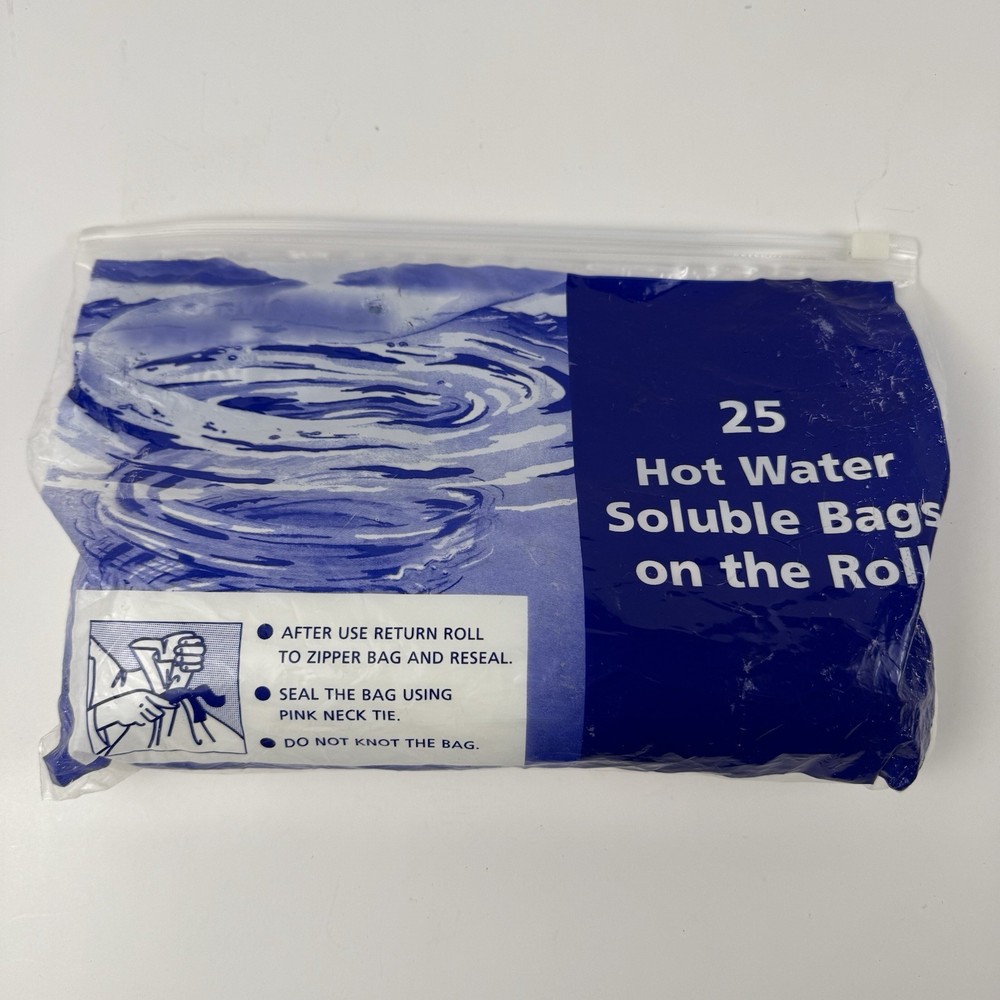 Hot Water Soluble Disposable Contaminated Laundry Bags 25 Pieces 26" x 33"
