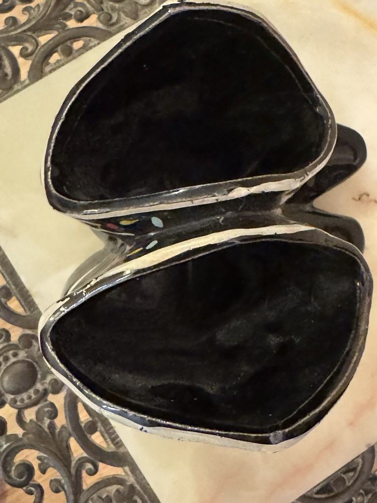 Vintage mccoy Black Boots Ceramic