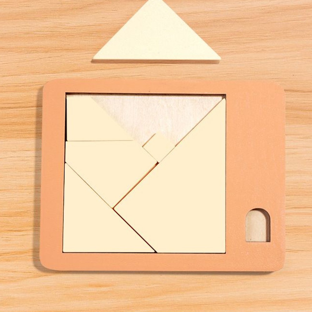 5 Pack/Set Handmade Wooden Impossible Triangle Puzzle Brain Teaser Tangram