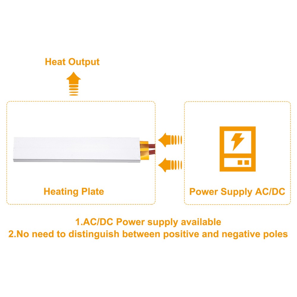 2 Pcs PTC Heating Element, 110V 5W-200W 60C PTC Heating Plate