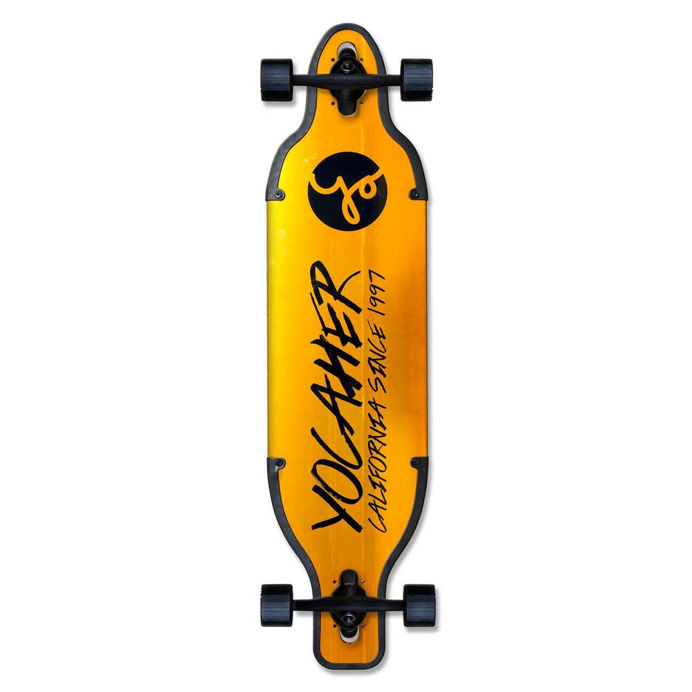 Yocaher Aluminum Drop Through Longboard Complete Gold