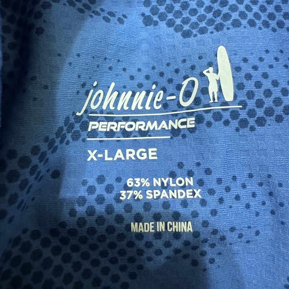 JOHNNIE - O TALBERT Performance Quarter Zip Camo Pullover Top Navy Sz XL $168