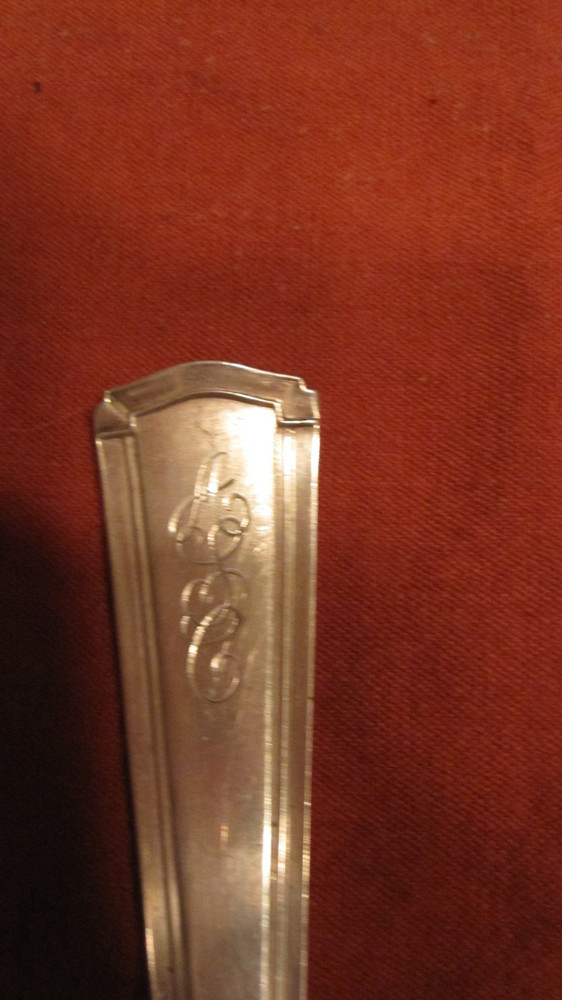 STERLING SILVER WATSON WENTWORTH DESSERT FORK MONOGRAM ALC