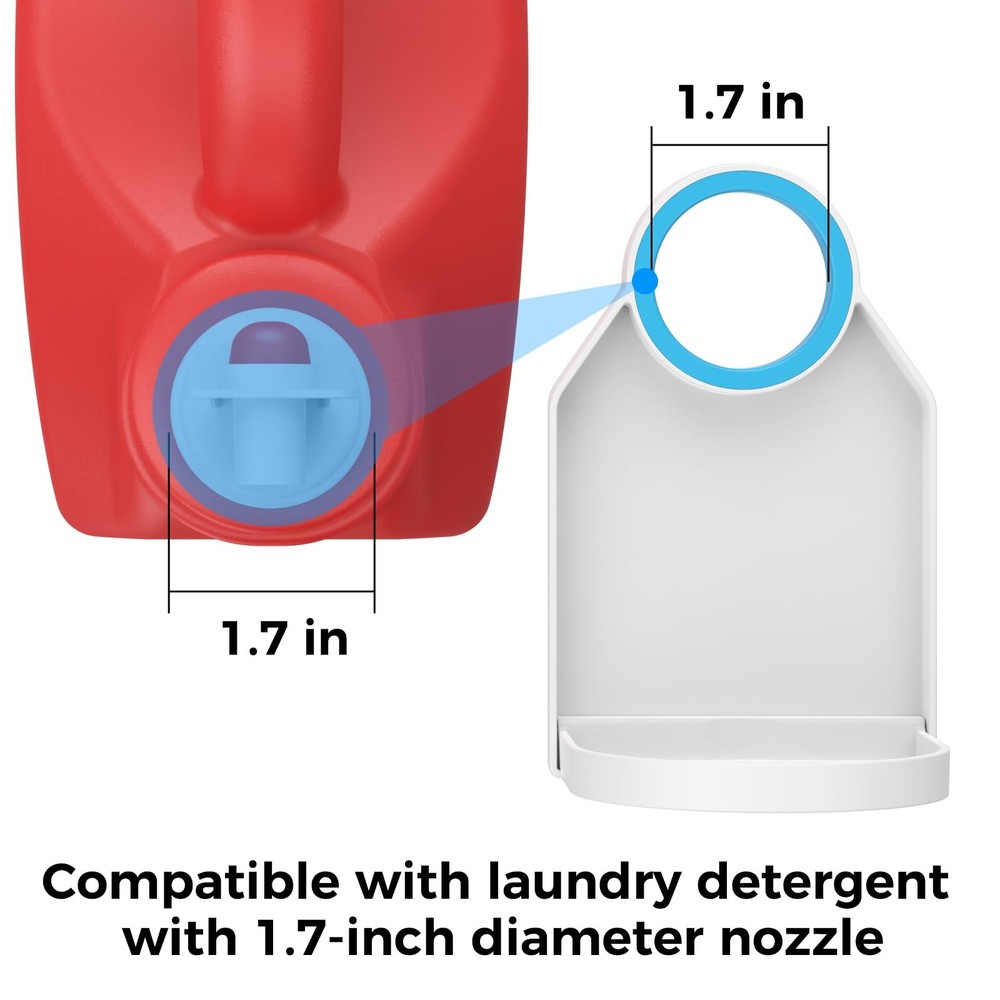 [2 Pack] Laundry Detergent Dispenser Cup Holder & Nozzle Force-Saving Switch,...
