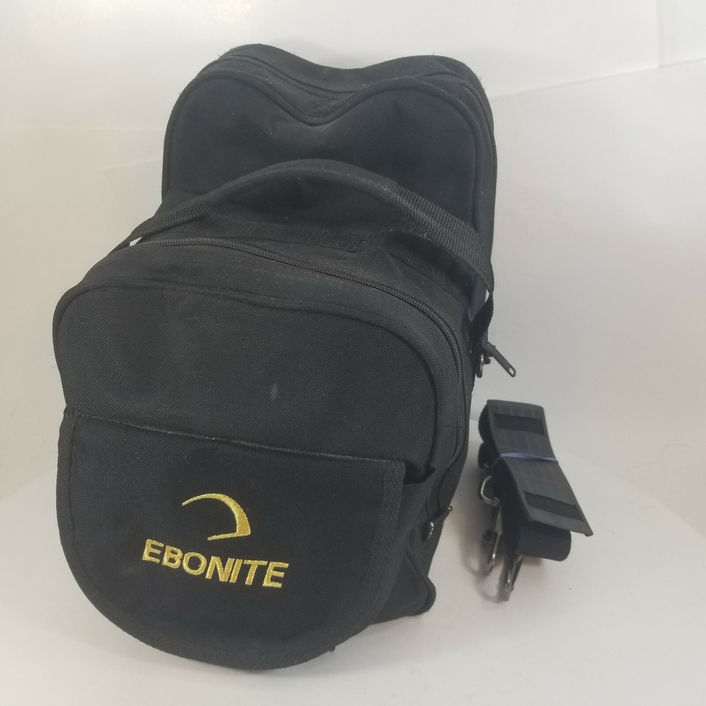 Black EBONITE BOWLING BAG for Ball & Shoes Shoulder Strap & Handle