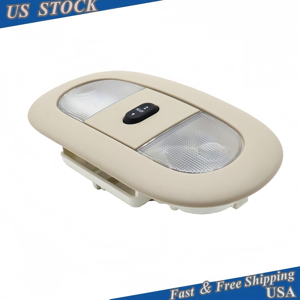 LED Front Overhead Console with Dome Map Light & Sunroof Switch for Ford Beige