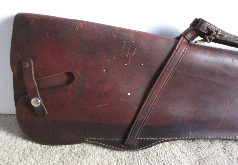 Hunter 402B 26 Brown Leather Rifle Scabbard Case with Straps