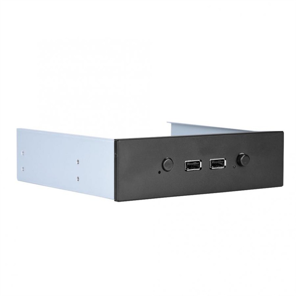 2 Port USB2.0 +2 Channel Power Control Switch For PC Computer 5.25 Optical Drive