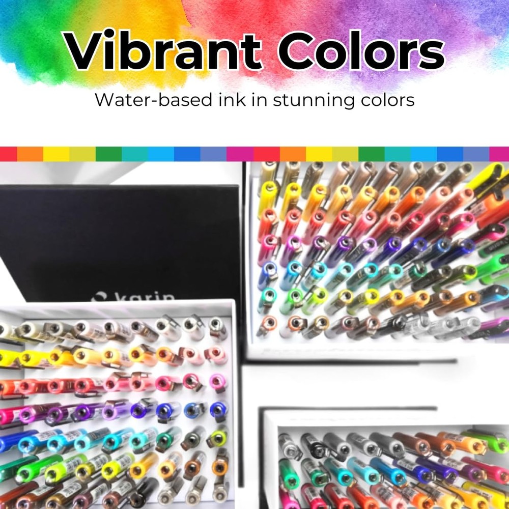 Brushmarker Pro 12pc Basic Colors brush tip markers Set Blendable Water-Based...