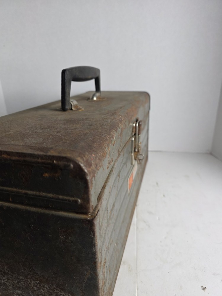 Vintage Sears Craftsman Metal Gray Toolbox