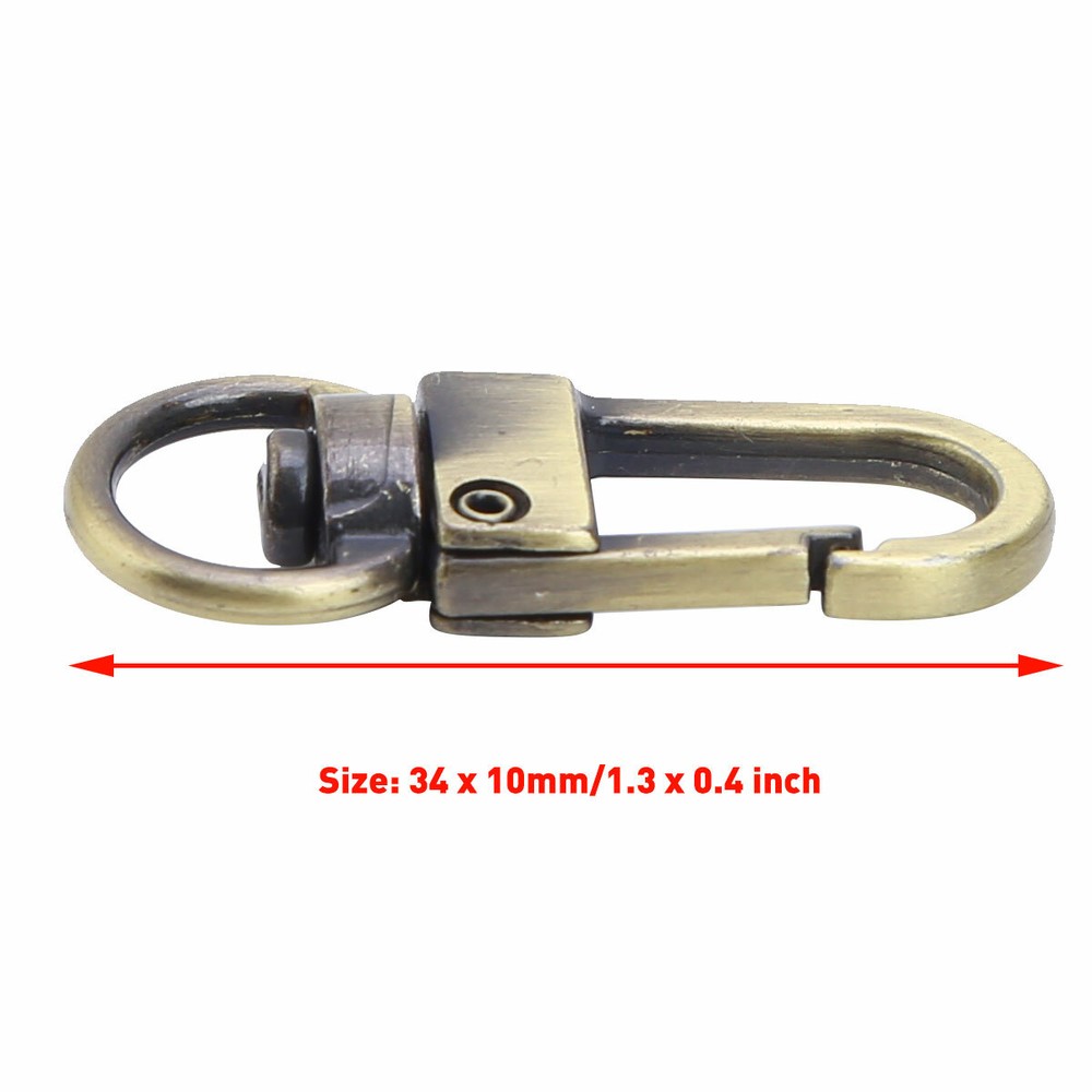 US 10Pcs Swivel Clasps Metal Trigger Hook Lanyards Buckle for Backpack Ornaments