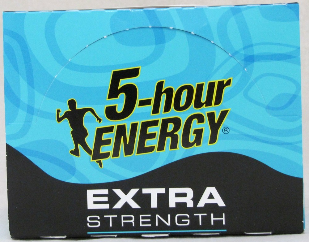 5 Hour Energy Shot Blue Raspberry Extra Strength Shots Hr Five 12 Count Box