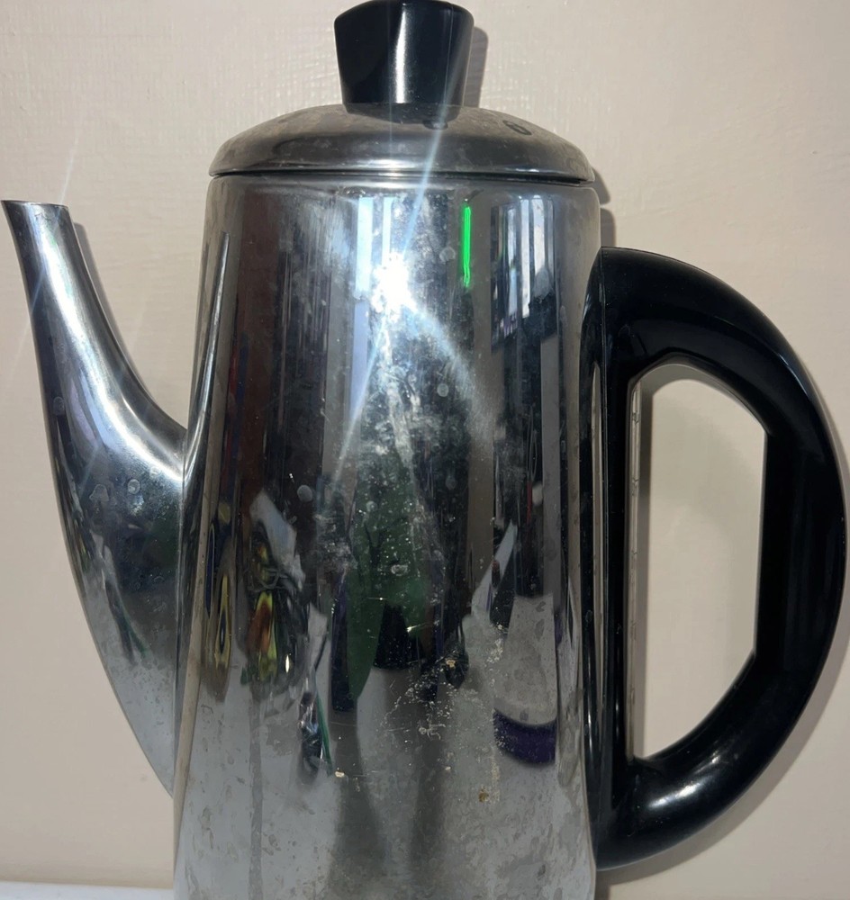 VTG General Electric Automatic Coffee Percolator 6-12 Cup Missing Cord Untested!