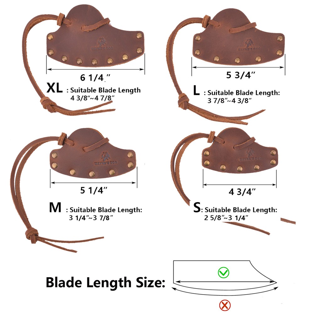 Leather Camping Axe Blade Sheath Protector Axe Head Cowhide Cover Guard Sheath