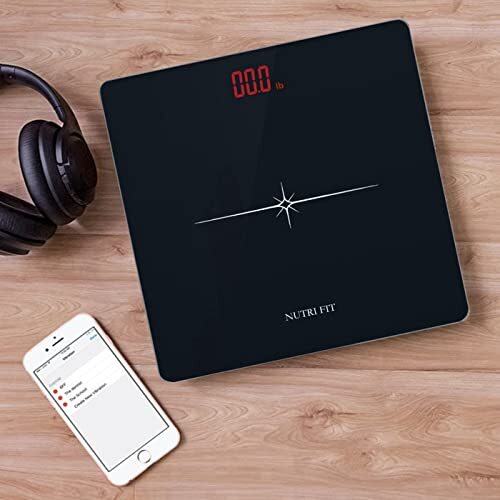 Precision Bathroom Weighing Digital Scale Step-On Technology Black