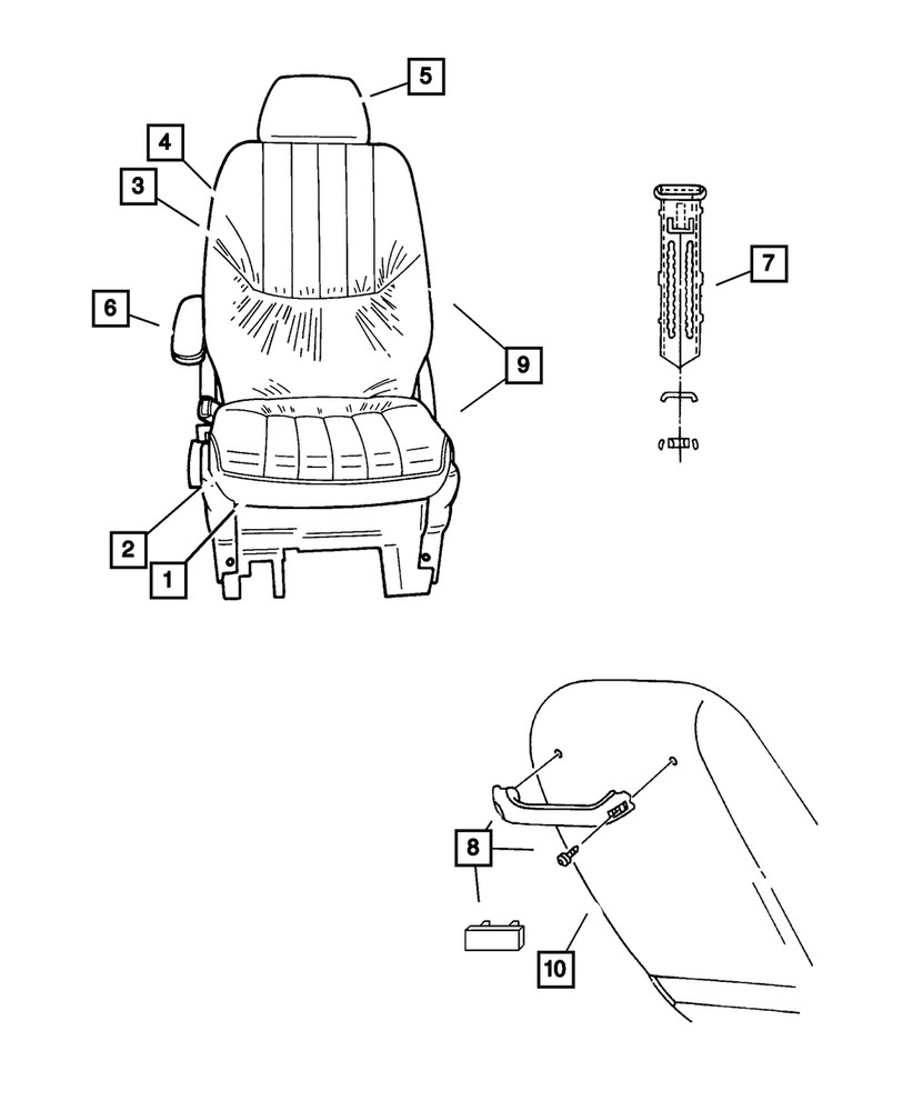 Genuine Mopar Headrest UE771J1AA