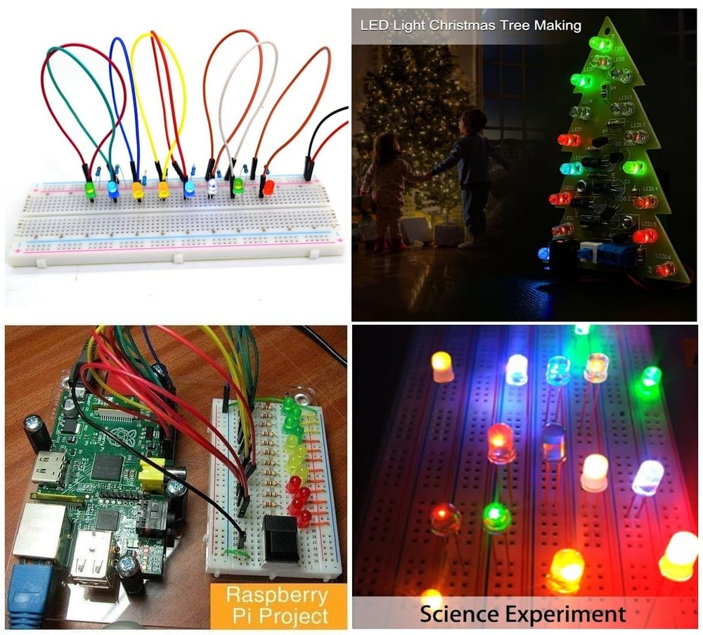 Versatile 5mm LED Lights Kit - Ideal for DIY Projects and Electronic Experiments