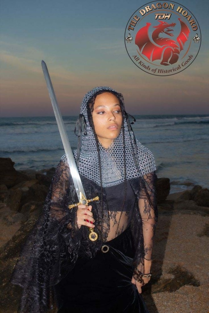 Medieval Aluminium Chainmail Coif Chain mail Medieval Reenacment Armor SCA LARP