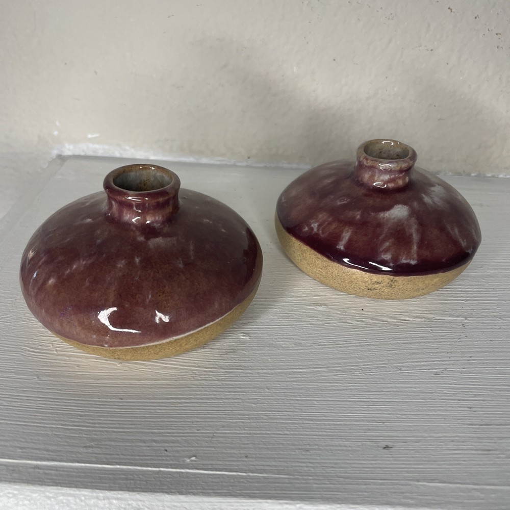 Mini Studio Drip Vases Brown Tan Set Of 2