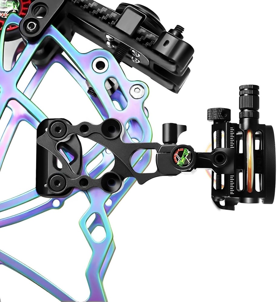 Universal Fit 5-Pin Bow Sight with Enhanced Visibility & Night Vision Features
