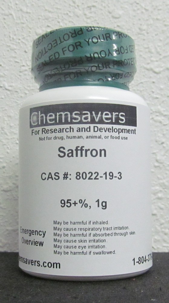 Saffron, 95+%, Certified, 1g