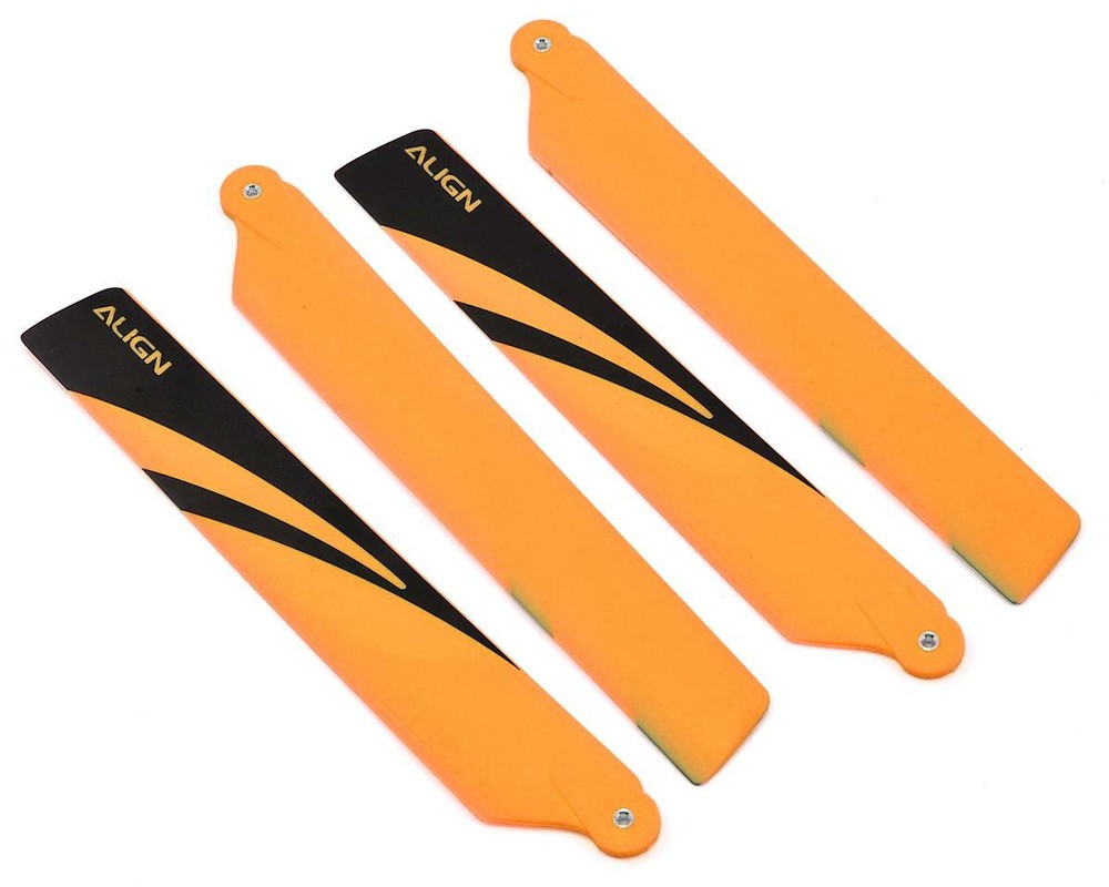 Align 150 120mm Main Blade Set (Orange/Black Tips) [AGNHD123EB]