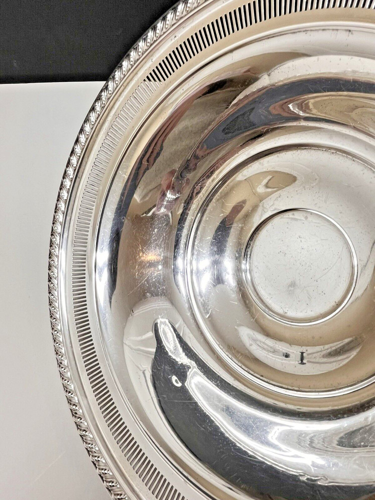 ROGERS Sterling Silver Footed Bowl/Dish Weighted Base 350 Gr. 9" Diameter
