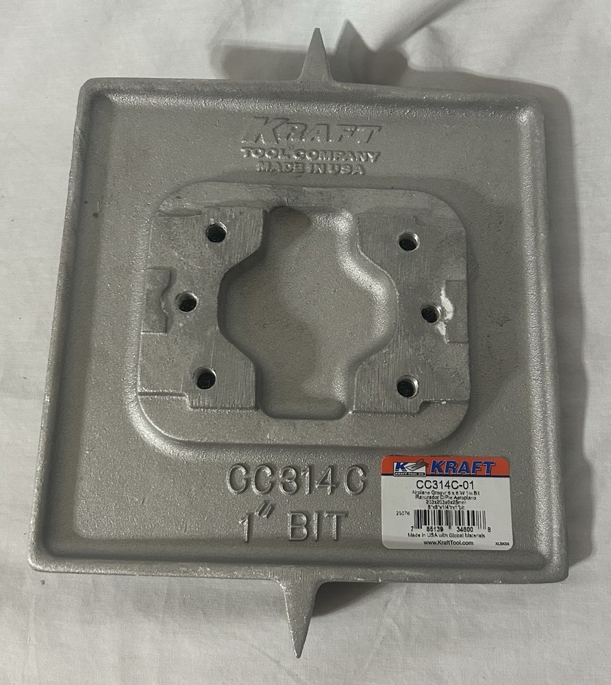 8" x 8" Airplane Groover 1" Bit without Bracket, CC314C-01