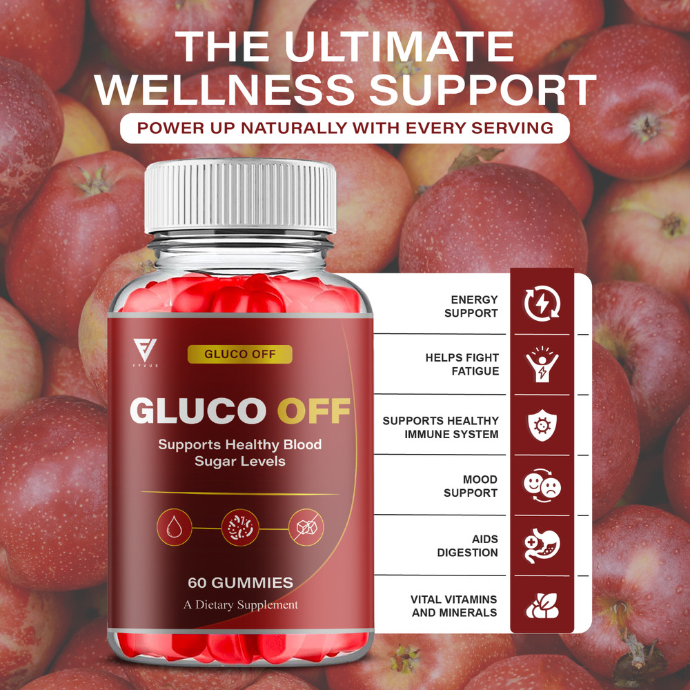 Gluco Off Gummies, GlucoOff Advanced Support Formula (60 Gummies)