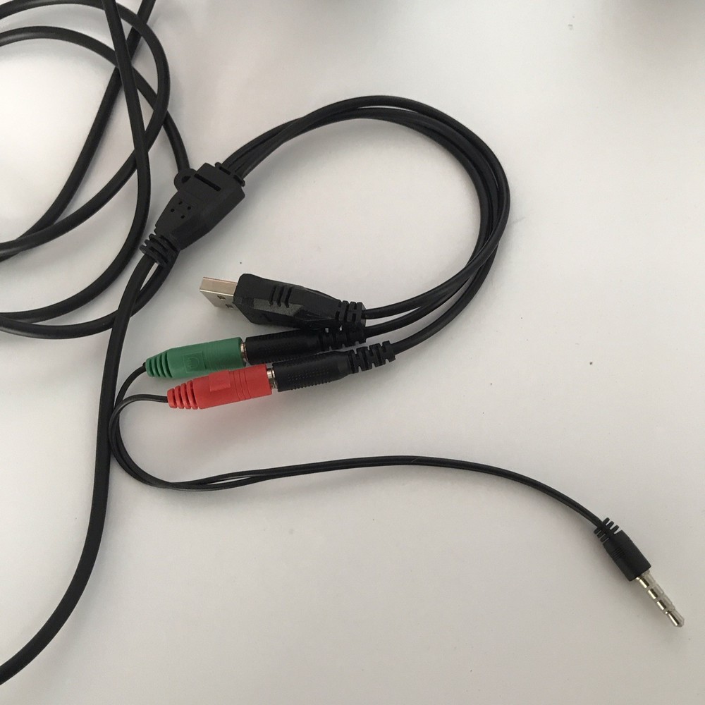 Bytech Gaming Headset Black Blue Backlight Adjustable Headband 3.5mm USB Mic